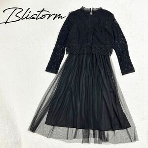 【新品タグ付き】Blistorm ブリストーム　ワンピース　ドレス　チュール　刺繍　Lサイズ　パーティードレス