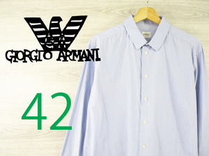 ARMANI●アルマーニ コレツィオーニ＜コットン チェック 長袖シャツ＞●M1397c