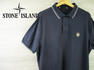 STONE ISLAND●ストーンアイランド＜ワンポイント・半袖ポロシャツ＞M14y