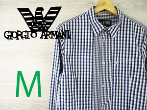 春夏 ARMANI JEANS アルマーニジーンズ＜コットン チェック 長袖シャツ＞M476m