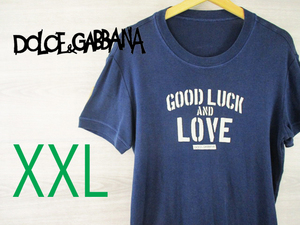 ドルチェ＆ガッバーナ DOLCE&GABBANA＜ビッグサイズ・デカロゴ・半袖Tシャツ＞●M1161y