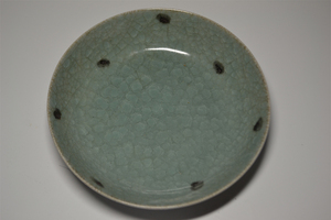 中国美術　青磁　汝窯　皿　置物　