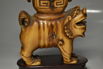 中国美術　杯　獅子　象嵌　置物　_画像3