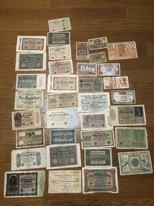  Germany old note world note Italy together 