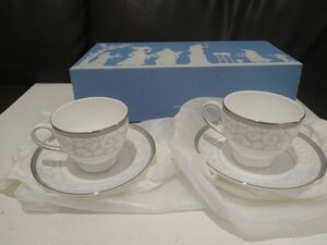 ☆未使用 Wedgwood ☆ウェッジウッド SELESTIAL PLATINUM セレスティアル プラチナ カップ＆ソーサー 2客セット☆