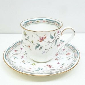 A200-N41-18 Noritake ノリタケ 花更紗 カップ＆ソーサー 6客 セット 茶器 コーヒーカップ 現状品③の画像2