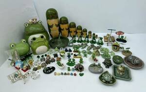 [ set sale ][ Junk ] frog ornament / ceramics glass skill crepe-de-chine wooden etc. great number ( control No.A-2)
