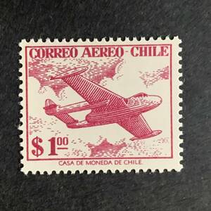 [ viva! Classico ]1955* Chile * air mail stamp *$1 red 