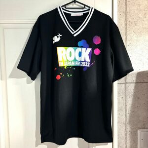 ロッキンジャパン 2022 黒 サッカーTシャツ 半袖Tシャツ Lサイズ ROCK IN JAPAN FESTIVAL