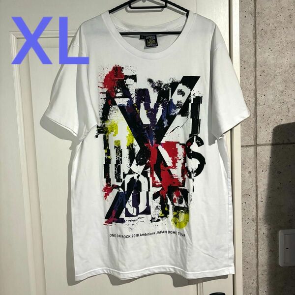 ワンオクロック 2018 白 半袖Tシャツ XLサイズ ONE OK ROCK