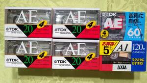 507-2 unused cassette tape normal position 25 pcs set (TDK AE20 4PACK×4, AE60 4PACK×1 & AXIA A1 120 5PACK×1)