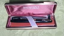 514-3 ヴィンテージ 当時物 SHEAFFER シェーファー 万年筆 550 FINE ペン先 14K made in U.S.A. ペン先裏ローマ字記名 ケース入り_画像1