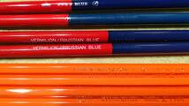 色鉛筆セット 生産終了三菱硬質色鉛筆No.7700 橙色10本、しゅ・あい 三菱2637 V.P 7/3 2本、コーリン8500 1本、トンボ×日本生命 1本_画像4