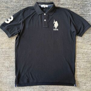 u.s.polo assn. L 半袖ポロシャツ　黒　メンズ