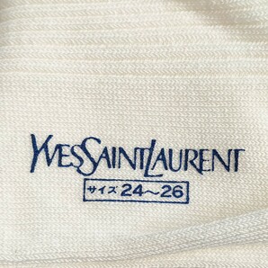 未使用 イヴサンローラン リブ ソックス 24-26cm YSL スクール ビジネス 靴下 レトロ イブサンローラン ナイガイ 両面刺繍の画像5