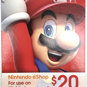 (新品) 北米版 USA Nintendo eShop Card $20 ニンテンドープリペイドカードの画像1