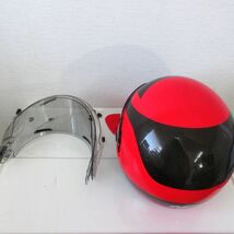 ジャンク HONDAホンダ Rheos レオス フルフェイス バイク ヘルメット 赤×黒/ガ 510-3_画像6