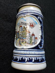 * super ultra rare * that time thing * old west Germany made *original KING*handmalerei* hand coating * Vintage *.*pyu-ta-* ceramics made Via mug * beer jug *