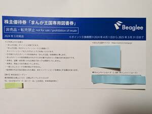 ※ビーグリー株主優待　まんが王国専用図書券１，０００ポイント　送料無料※