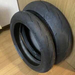 BRIDGESTONE ブリヂストン BATTLAX RACING R11 バトラックス レーシング ST600用前後セット中古⑥CBR600RRZX-6RYZF-R6GSX-R600