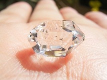 7128 ハーキマーダイヤモンド 超超極美美11.2mmの超超クリア美透明水晶クリアWR向き美結晶_画像7