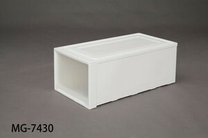  новый товар @[ мебель место хранения ] длинный грудь белый / прозрачный MG-7430 3 штук комплект 