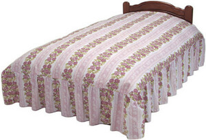 Art hand Auction New @ 100% cotton ruffled duvet cover, single/pink, Handmade items, bedding, Duvet Cover, Sheets