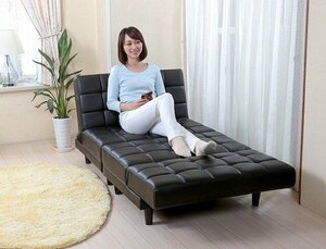  new goods @3way 2 division sofa bed rearrangement type TAN-829/ black (PVC leather )( sofa bed 3 seater .1 seater . couch sofa )