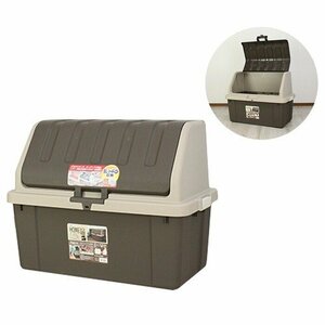  новый товар @ Home box Brown MKRAK-0015( сделано в Японии место хранения box кейс для хранения шкаф наружный широкий держатель керосин бак мусорка )