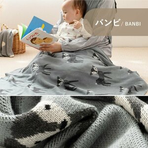  new goods @[ gift BOX specification * pouch attaching ] baby blanket ... cotton 100% approximately 80×100cm/ Bambi ( baby bedding birth festival present )