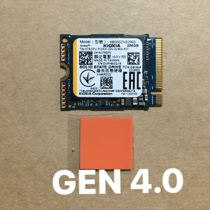 使用時間204 SSD NVME KIOXIA 256gb 2230 Gen 4 高品質の熱伝導シート付き