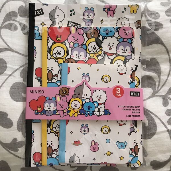 【海外限定】BT21 MINISO ノート 3冊セット (公式商品)