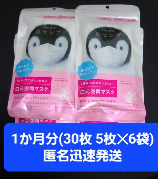 王子ネピア ネピア 鼻セレブマスク 小さめサイズ 計30枚(5枚入り 6袋)