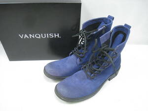 VANQUISH ヴァンキッシュ ブーツ レースアップ スエード サイドジップ VSH111 青 ブルー サイズ2