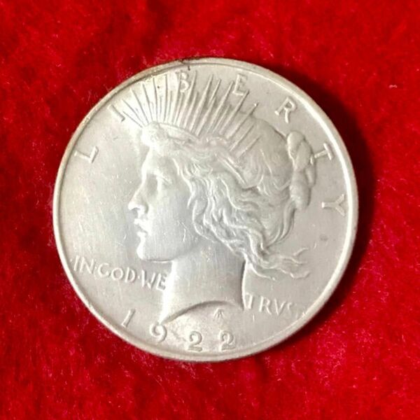 【大人気な銀貨】ピースダラー銀貨　LIBERTY 1922年　silver900 本物保証　正規品　鑑定済み