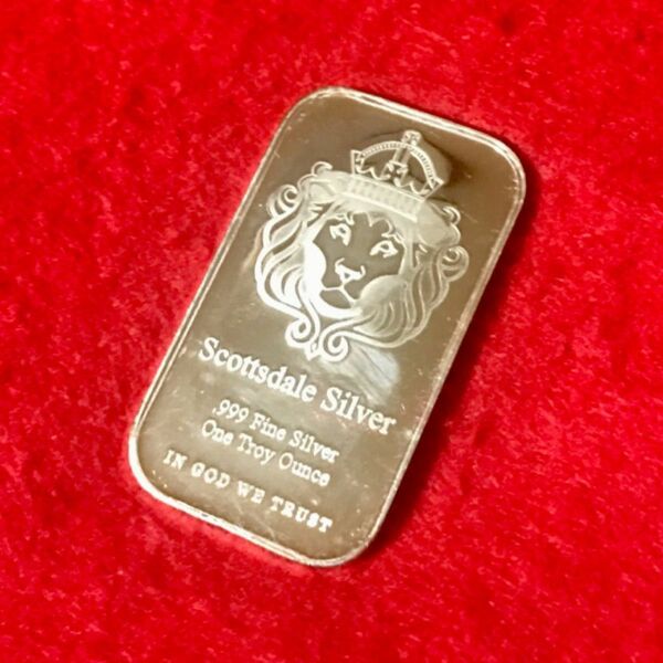 【希少品】スコッツデールミント 1オンス シルバーバー　純銀　silver999.9 本物保証　正規品　鑑定済み