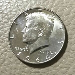 【大人気1964年】ケネディ　ハーフダラー　LIBERTY 銀貨　silver900 極美品　プルーフ仕上げ　本物　鑑定済み