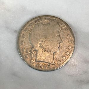 【激レア】アメリカ　バーバー　ハーフダラー　銀貨　1905年　silver900 本物保証　正規品　鑑定済み