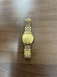 AUREOLEore all 24K coin watch QZ 60SW-565L lady's clock 