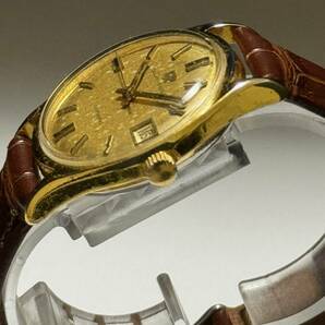 【ジャンク品】Girard Perregaux GYROMATIC ジラールペルゴ ジャイロマチック 39石 AT ゴールド文字盤 デイト メンズ腕時計の画像3