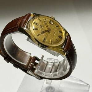 【ジャンク品】Girard Perregaux GYROMATIC ジラールペルゴ ジャイロマチック 39石 AT ゴールド文字盤 デイト メンズ腕時計の画像4