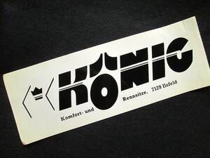 ★稀少・非売★ KONIC 当時物 【正規 KONIC レーシング大型デカール】 クリアーベース/ブラック文字 保管美品