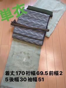 単衣　豪華汕頭刺繍　購入価格５０万円　トールサイズ訪問着　付け下げ　