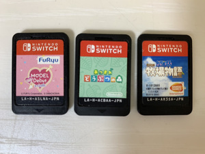3974-02*1 jpy start!Nintendo Switch soft . summarize 3 point / Gather! Animal Crossing / Doraemon ranch monogatari /FuRyu MODEL Decut/ switch soft 