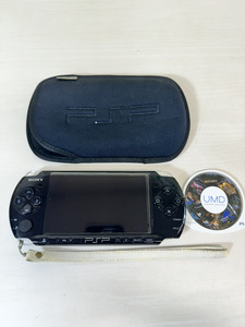 4128-02★PSP／プレイステーションポータブル／PSP3000／ブラック／モンスターハンターゲームソフト付属★