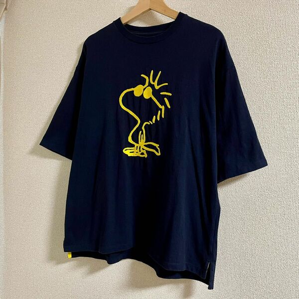 graniph グラニフ　スヌーピーコラボ　ウッドストック 刺繍　半袖Tシャツ　M 綿100%