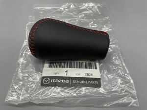 ■■■在庫有すぐ発送 即決 新品 希少品 限定車 マツダＲＸ７ ＦＤ３Ｓ スピリットＲ シフトノブ 赤ステッチ マツダ純正部品 本革 5速④