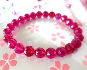 * gem. woman .* passion * original love *. profit * Charisma .* energy ..* life power * compound ruby * mirror cut *7 month. birthstone * *8mm*16cm