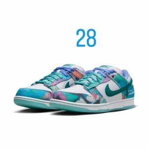 Futura Nike SB Dunk Low White and Geode Teal フューチュラ ナイキ SB ダンク