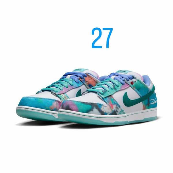 Futura Nike SB Dunk Low White and Geode Teal フューチュラ ナイキ SB ダンク